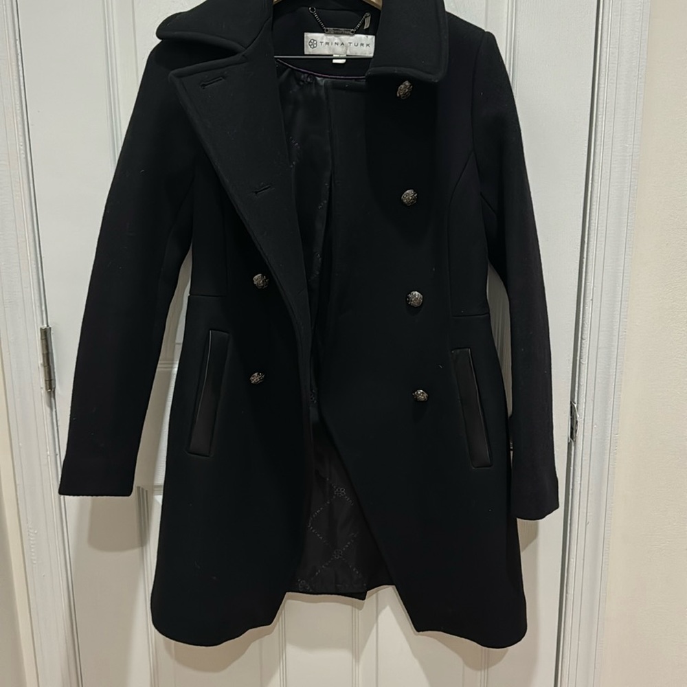 Trina Turk Double Breasted Peacoat